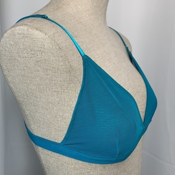 Urban Outfitters Out From Under Semi Sheer Bralette - Sapphire Blue, Size L - Picture 7 of 12